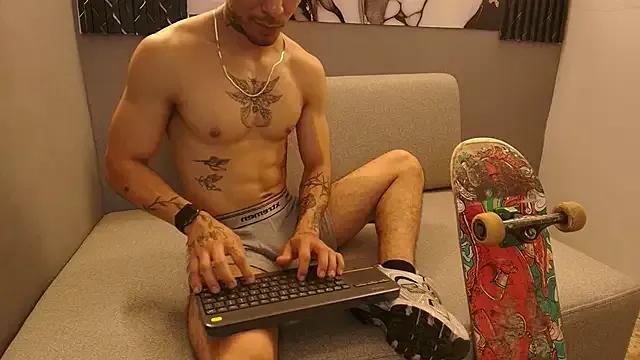 Bicurious craziness: Aethon_noir gets unclothed while stroking her muff on webcam Aethon_noir from StripChat